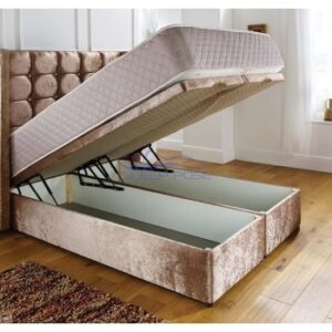 Wingback cube ottoman storage divan bedframe