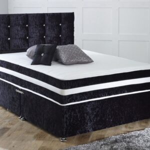 Crushed velvet divan bed