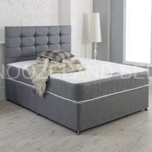 Grey Fabric Divan Bed Set